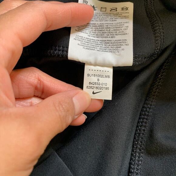Nike Leggings Womens S Small Black Geranium Dri Fit Legend High Waist Mesh Panel - Picture 8 of 11